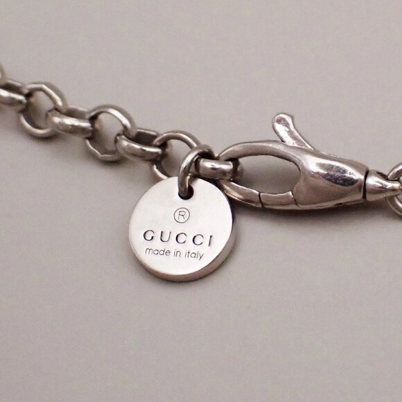 GUCCI Logo Interlocking G Chain Necklace AG925 Silver Italy 01YH654 - Picture 6 of 12